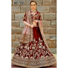 Aru Designer 9000 Micro Velvet Bridal Lehenga