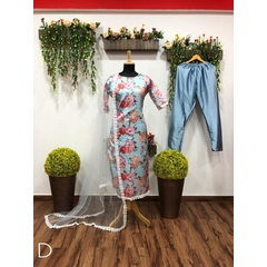 Aru Designer Silk Kurti Pent Dress