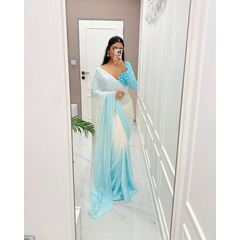 Digital Print Work Satin Silk Canvas Lehenga