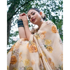Fancy Digital Print And Handwork Peral Moti Matching